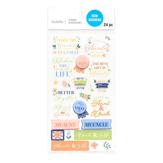 Aunts &#x26; Uncles Dimensional Stickers by Recollections&#x2122;